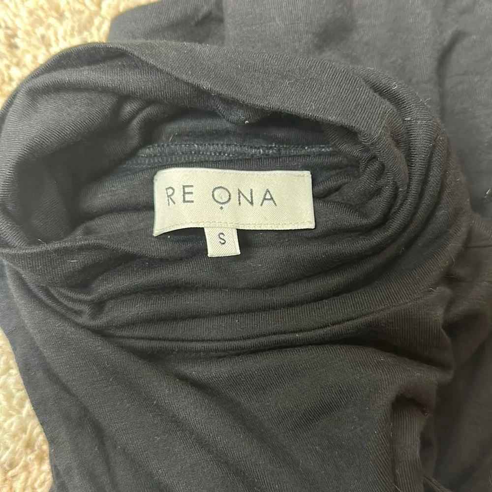 RE ONA - Womens Turtleneck Jersey Bodysuit Size Small NWOT